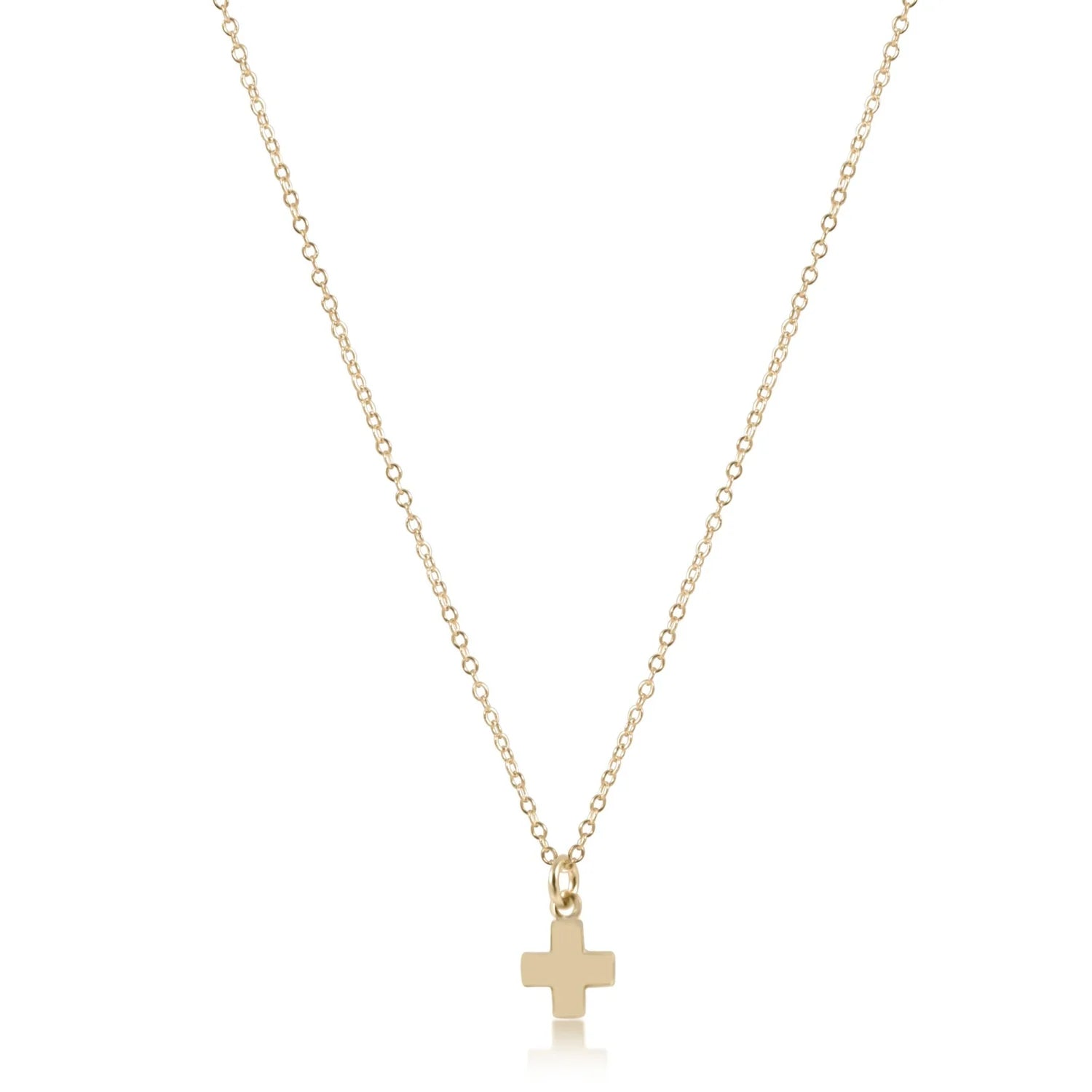 enewton: 16" Necklace Gold-Signature Cross Small Gold Charm-7- Jewelry-ENEWTON-Usher & Co - Women's Boutique Located in Atoka, OK and Durant, OK