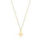 enewton: 16" Necklace Gold-Signature Cross Gold Charm-7- Jewelry-ENEWTON-Usher & Co - Women's Boutique Located in Atoka, OK and Durant, OK