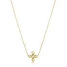 enewton: 16" Necklace Gold-Classic Beaded Signature Cross Gold-3mm-7- Jewelry-ENEWTON-Usher & Co - Women's Boutique Located in Atoka, OK and Durant, OK