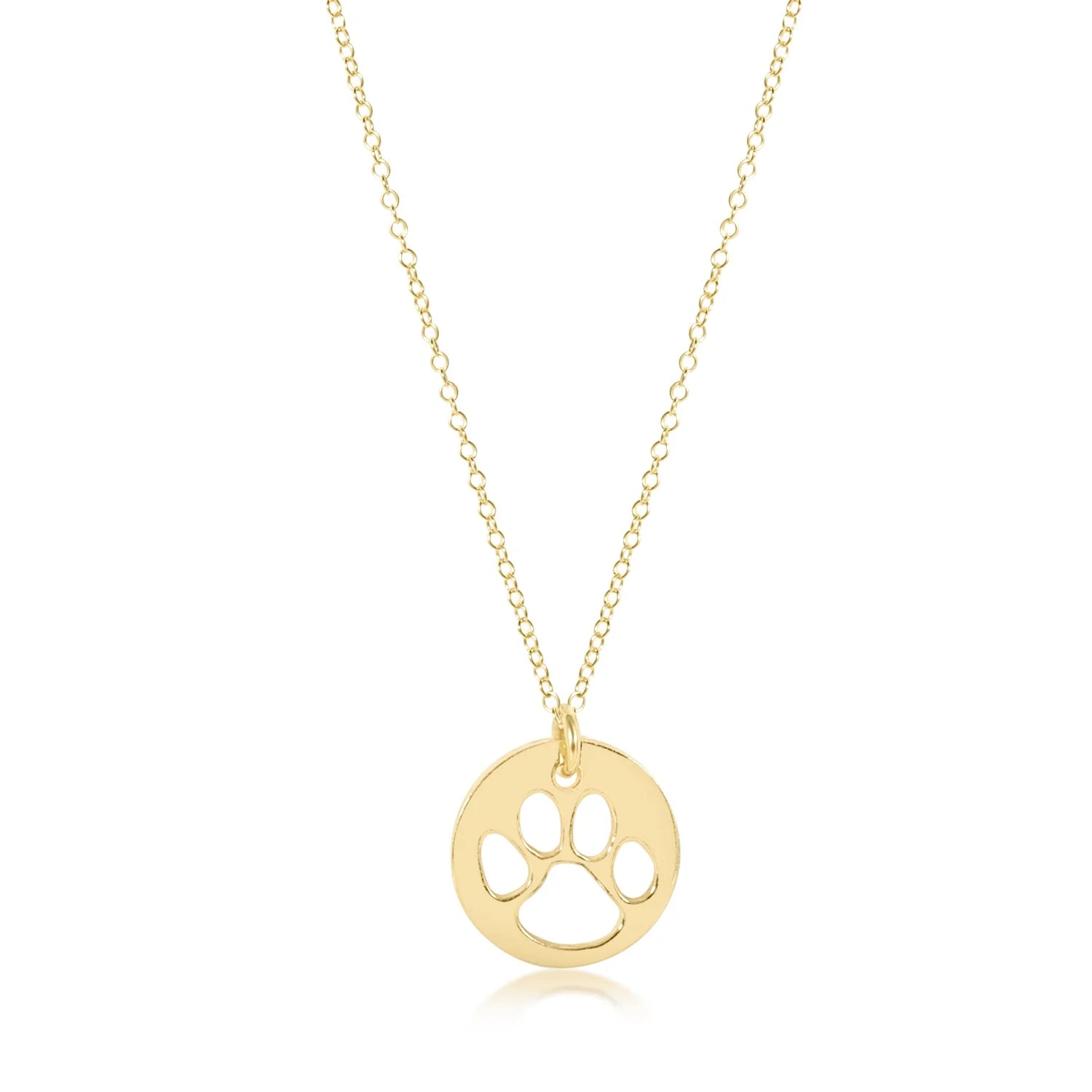 enewton: 16" Necklace Gold-Paw Print Gold Disc-7- Jewelry-ENEWTON-Usher & Co - Women's Boutique Located in Atoka, OK and Durant, OK