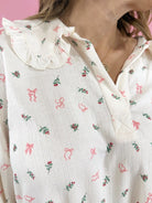 North Pole Pointelle Pajama Set-3- Sets/Lounge-Peach Love California-Usher & Co - Women's Boutique Located in Atoka, OK and Durant, OK