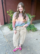 Camille Barrel Pants-Latte-4- Bottoms-Easel-Usher & Co - Women's Boutique Located in Atoka, OK and Durant, OK
