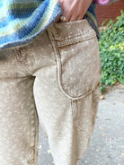 Camille Barrel Pants-Latte-4- Bottoms-Easel-Usher & Co - Women's Boutique Located in Atoka, OK and Durant, OK