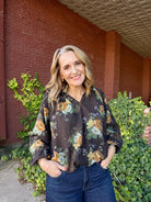 Seraphina Top- Chocolate-1- Tops-ENTRO-Usher & Co - Women's Boutique Located in Atoka, OK and Durant, OK