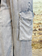 Chambray Cargo Pants-Light Denim-4- Bottoms-Easel-Usher & Co - Women's Boutique Located in Atoka, OK and Durant, OK