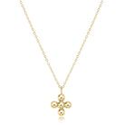 enewton: 16" Necklace Gold-Classic Beaded Signature Cross Gold Charm 4mm-7- Jewelry-ENEWTON-Usher & Co - Women's Boutique Located in Atoka, OK and Durant, OK