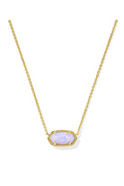 Kendra Scott: Elisa Necklace - Gold Light Mauve Illusion-7- Jewelry-Kendra Scott-Usher & Co - Women's Boutique Located in Atoka, OK and Durant, OK