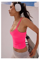 Free People Movement: All Clear Coastline Cami - Hot Pink Combo-1- Tops-Free People Movement-Usher & Co - Women's Boutique Located in Atoka, OK and Durant, OK