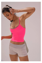 Free People Movement: All Clear Coastline Cami - Hot Pink Combo-1- Tops-Free People Movement-Usher & Co - Women's Boutique Located in Atoka, OK and Durant, OK