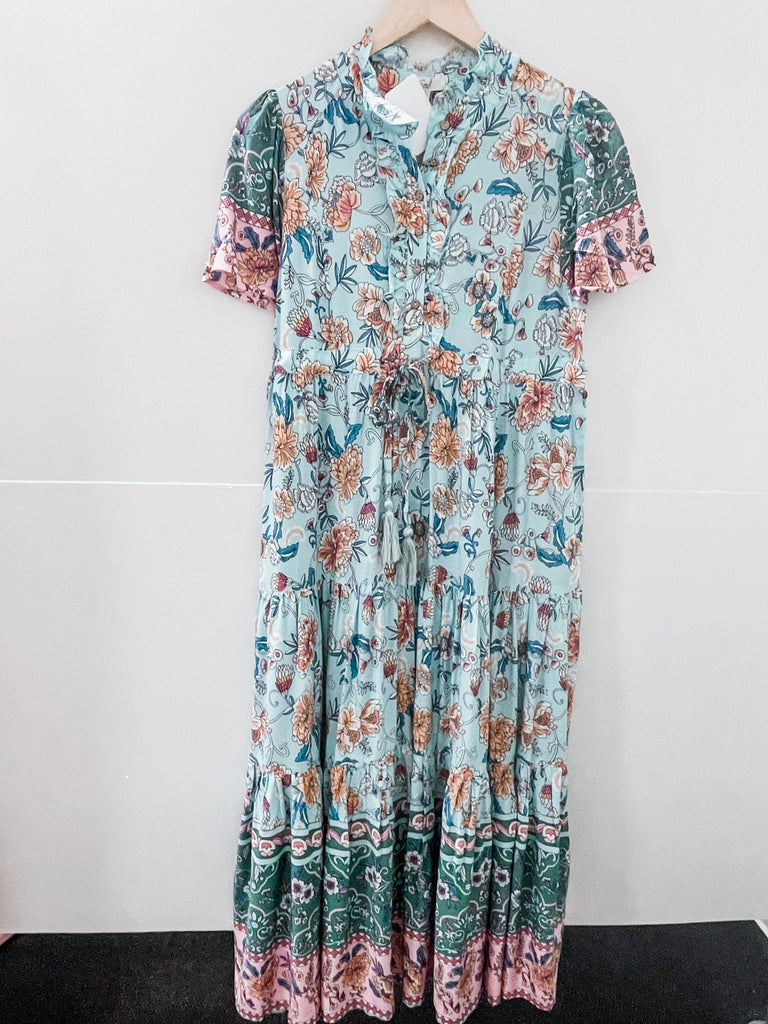 Rebecca Floral Dress-Dresses-Easel-Usher & Co - Women's Boutique Located in Atoka, OK and Durant, OK