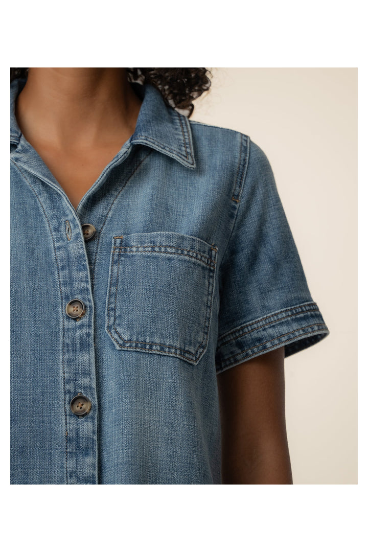 Kut From The Kloth: Parker Denim Dress - Unfailing-6- Dress/Romp/Jump-Kut From The Kloth-Usher & Co - Women's Boutique Located in Atoka, OK and Durant, OK