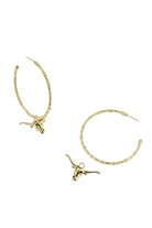 Kendra Scott: Longhorn Hoops-Gold-7- Jewelry-Kendra Scott-Usher & Co - Women's Boutique Located in Atoka, OK and Durant, OK