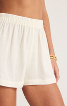 Z SUPPLY: Scout Linen Rayon Short-Sea Salt-4- Bottoms-Z SUPPLY-Usher & Co - Women's Boutique Located in Atoka, OK and Durant, OK