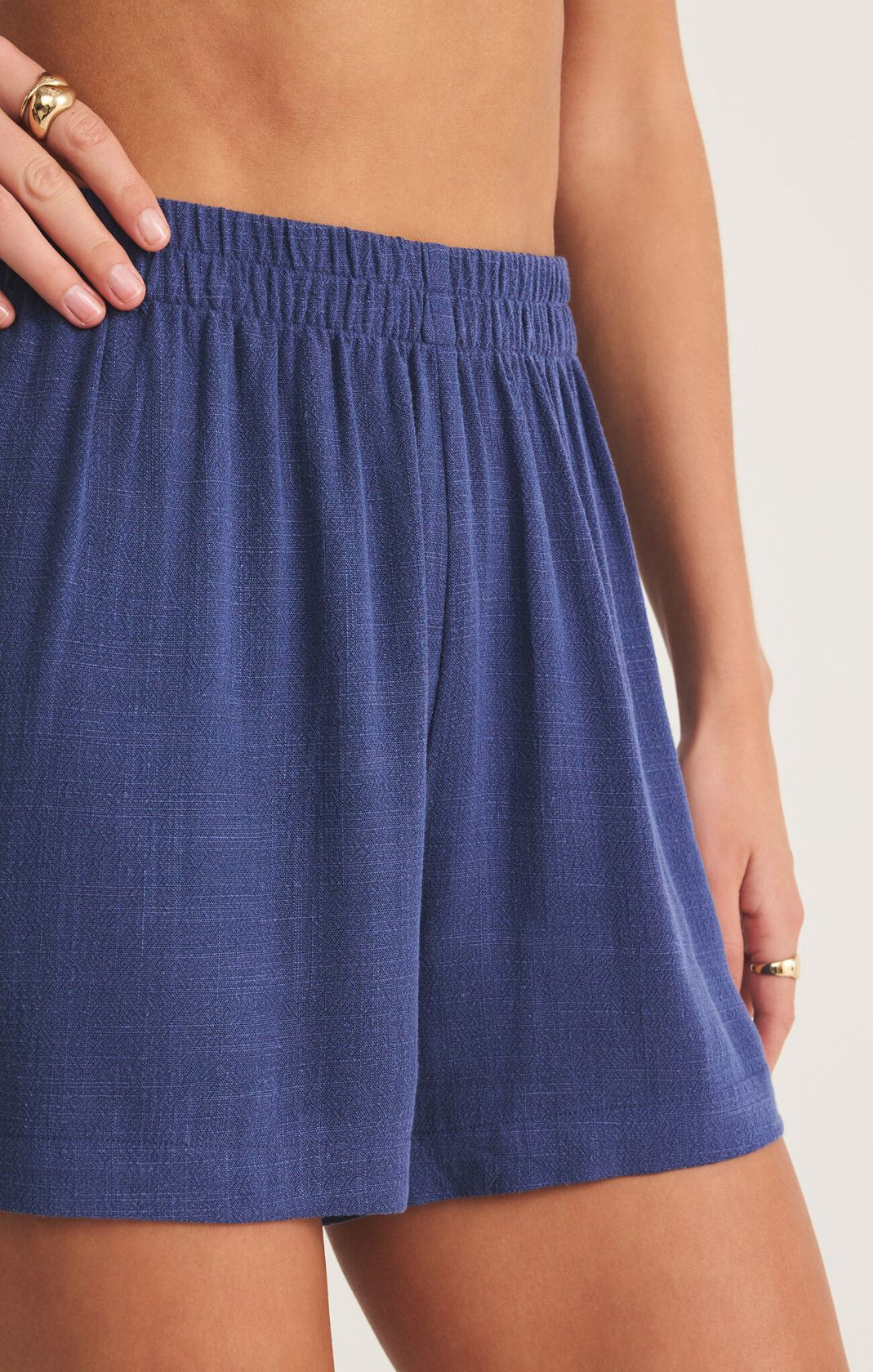 Z SUPPLY Scout Linen Rayon Short-Navy-14-DISTRESSED-Z SUPPLY-Usher & Co - Women's Boutique Located in Atoka, OK and Durant, OK