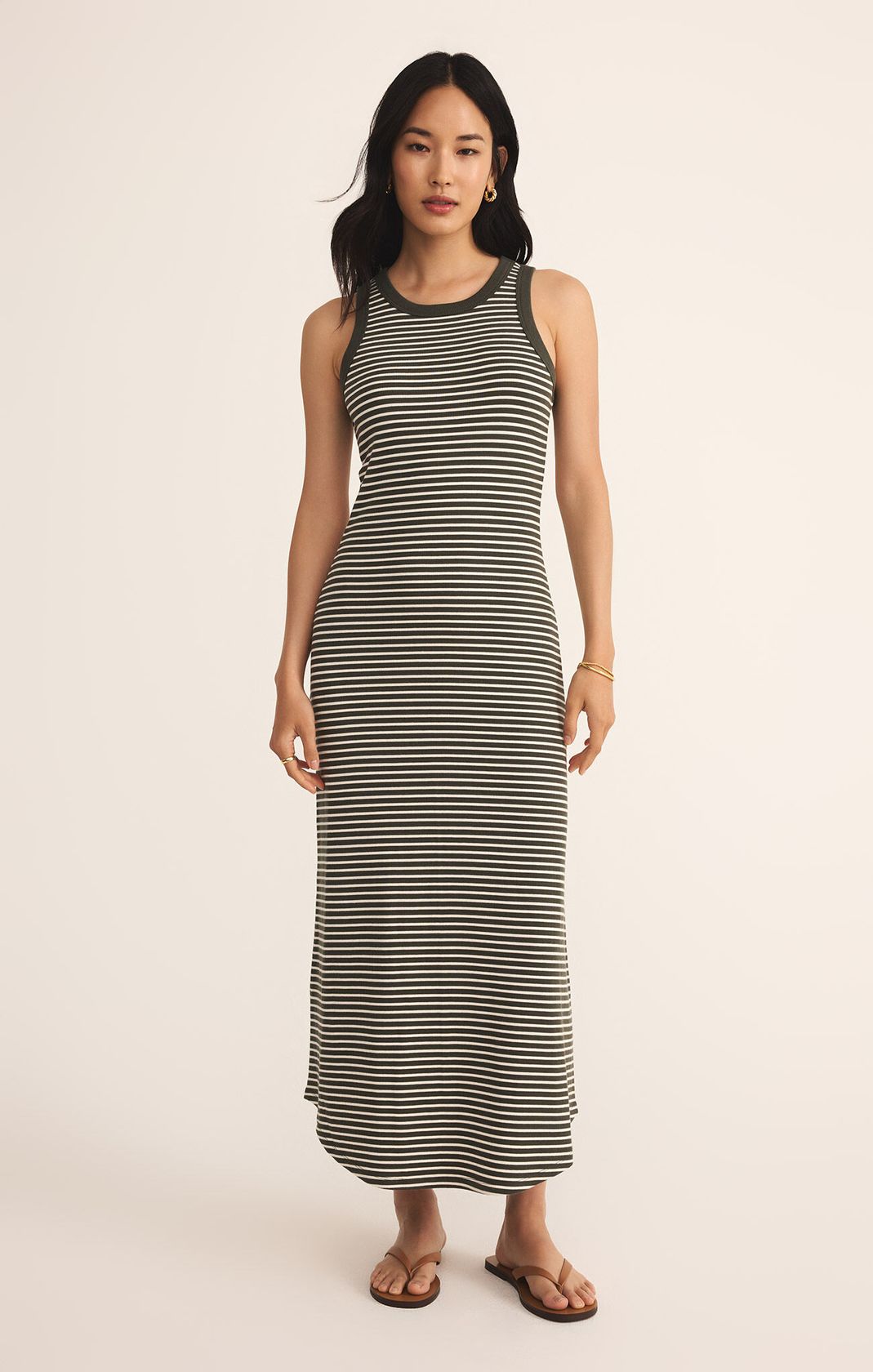 Z SUPPLY: Goodwin Stripe Midi Dress-6- Dress/Romp/Jump-Z SUPPLY-Usher & Co - Women's Boutique Located in Atoka, OK and Durant, OK