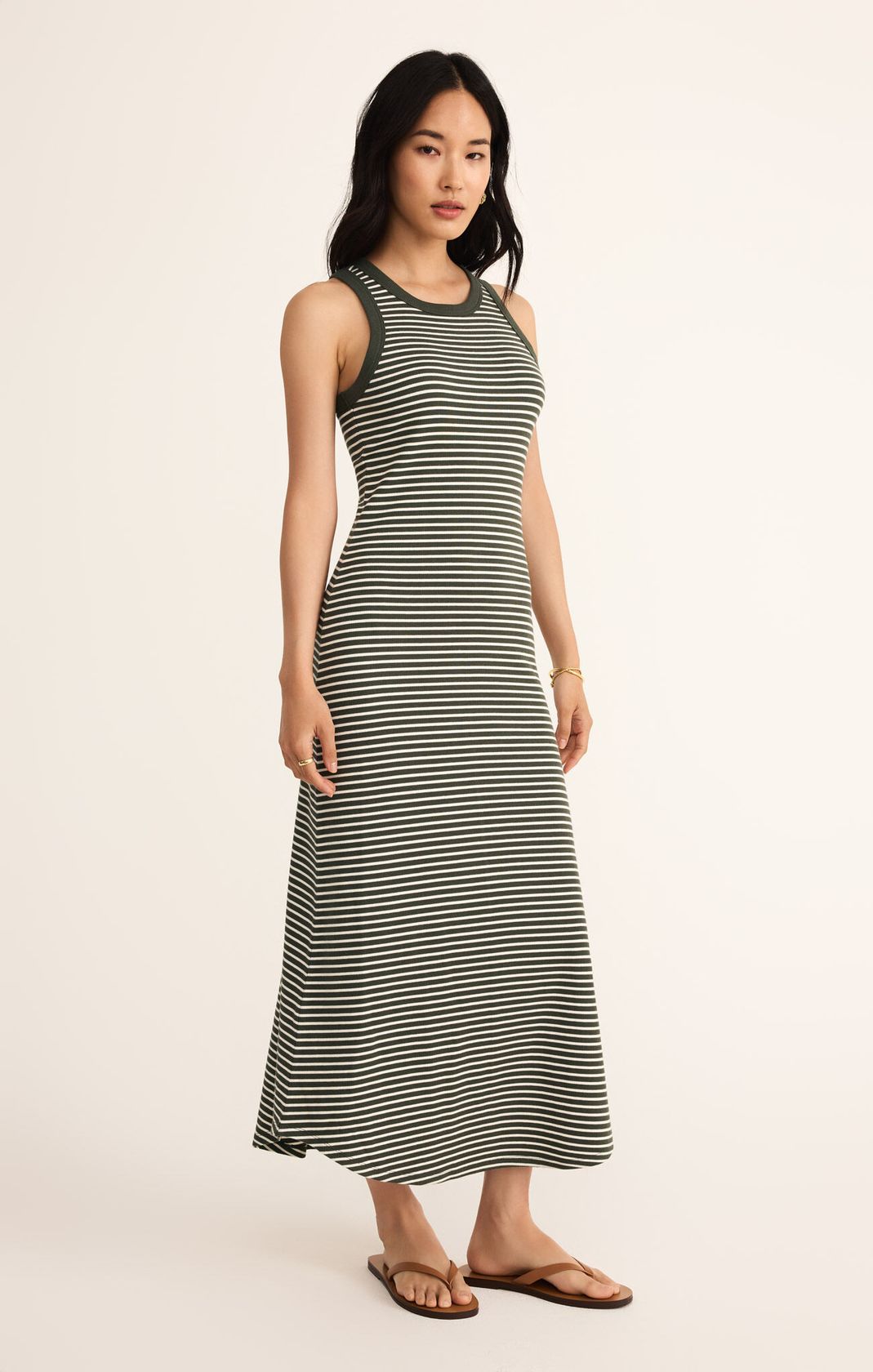 Z SUPPLY: Goodwin Stripe Midi Dress-6- Dress/Romp/Jump-Z SUPPLY-Usher & Co - Women's Boutique Located in Atoka, OK and Durant, OK