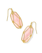 KENDRA SCOTT: Elle Lattice Frame Earrings- Gold Blush Ivory Mother Of Pearl-7- Jewelry-KENDRA SCOTT-Usher & Co - Women's Boutique Located in Atoka, OK and Durant, OK
