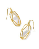 KENDRA SCOTT: Elle Lattice Frame Earrings-Gold Ivory Mother Of Pearl-7- Jewelry-KENDRA SCOTT-Usher & Co - Women's Boutique Located in Atoka, OK and Durant, OK
