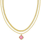 KENDRA SCOTT: Mallory Rose Multi Strand Necklace-Gold Blush Ivory Mother Of Pearl-7- Jewelry-KENDRA SCOTT-Usher & Co - Women's Boutique Located in Atoka, OK and Durant, OK