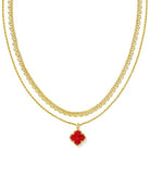 KENDRA SCOTT: Mallory Rose Multi Strand Necklace-Gold Red Mother Of Pearl-7- Jewelry-KENDRA SCOTT-Usher & Co - Women's Boutique Located in Atoka, OK and Durant, OK