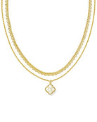KENDRA SCOTT: Mallory Rose Multi Strand Necklace-Gold Ivory Mother of Pearl-7- Jewelry-KENDRA SCOTT-Usher & Co - Women's Boutique Located in Atoka, OK and Durant, OK