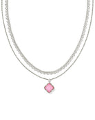 KENDRA SCOTT: Mallory Rose Multi Strand Necklace-Silver Blush Ivory Mother of Pearl-7- Jewelry-KENDRA SCOTT-Usher & Co - Women's Boutique Located in Atoka, OK and Durant, OK