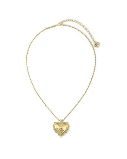 KENDRA SCOTT: Mallory Rose Locket Necklace-Gold-7- Jewelry-KENDRA SCOTT-Usher & Co - Women's Boutique Located in Atoka, OK and Durant, OK