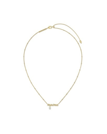 KENDRA SCOTT: Mama Crystal Necklace-Gold-7- Jewelry-KENDRA SCOTT-Usher & Co - Women's Boutique Located in Atoka, OK and Durant, OK