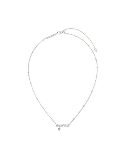 KENDRA SCOTT: Mama Crystal Necklace-Silver-7- Jewelry-KENDRA SCOTT-Usher & Co - Women's Boutique Located in Atoka, OK and Durant, OK