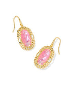 KENDRA SCOTT: Dani Figaro Framed Earring-Gold Pink Iridescent Mother of Pearl-7- Jewelry-Kendra Scott-Usher & Co - Women's Boutique Located in Atoka, OK and Durant, OK