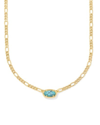 KENDRA SCOTT: Elisa Figaro Necklace-Gold Deep Aqua Illusion-7- Jewelry-Kendra Scott-Usher & Co - Women's Boutique Located in Atoka, OK and Durant, OK