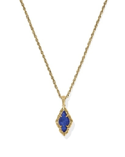 KENDRA SCOTT: Adeline Necklace-Vintage Gold Blue Lapis-7- Jewelry-Kendra Scott-Usher & Co - Women's Boutique Located in Atoka, OK and Durant, OK