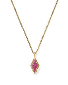 KENDRA SCOTT: Adeline Necklace-Vintage Gold Dark Fuchsia Variegated Magnesite-7- Jewelry-Kendra Scott-Usher & Co - Women's Boutique Located in Atoka, OK and Durant, OK