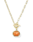 KENDRA SCOTT: Pumpkin Link and Chain Necklace-Gold Orange Mother of Pearl-7- Jewelry-Kendra Scott-Usher & Co - Women's Boutique Located in Atoka, OK and Durant, OK