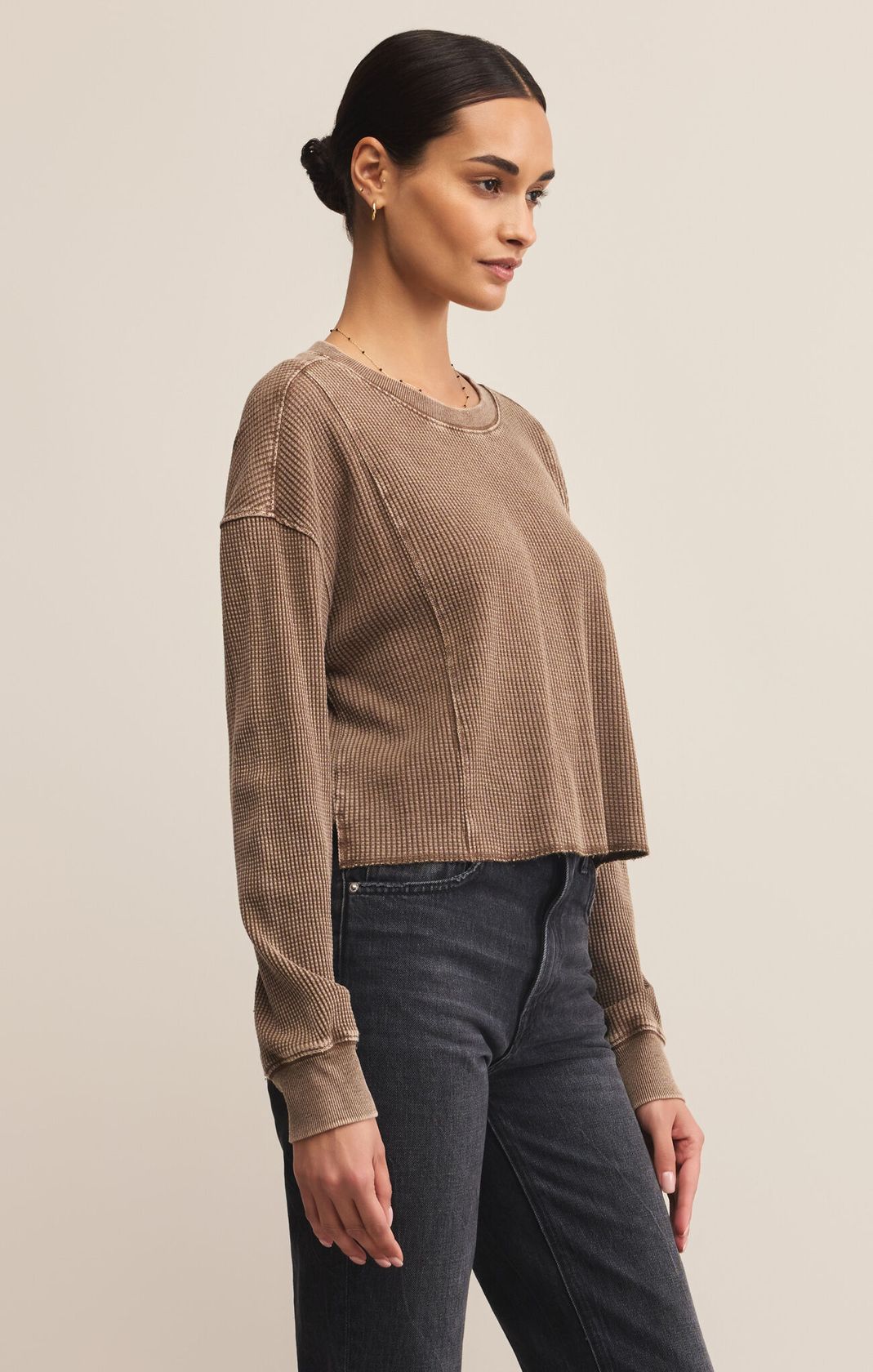 Z SUPPLY: Angel Mini Thermal Top-Suede-1- Tops-Z SUPPLY-Usher & Co - Women's Boutique Located in Atoka, OK and Durant, OK