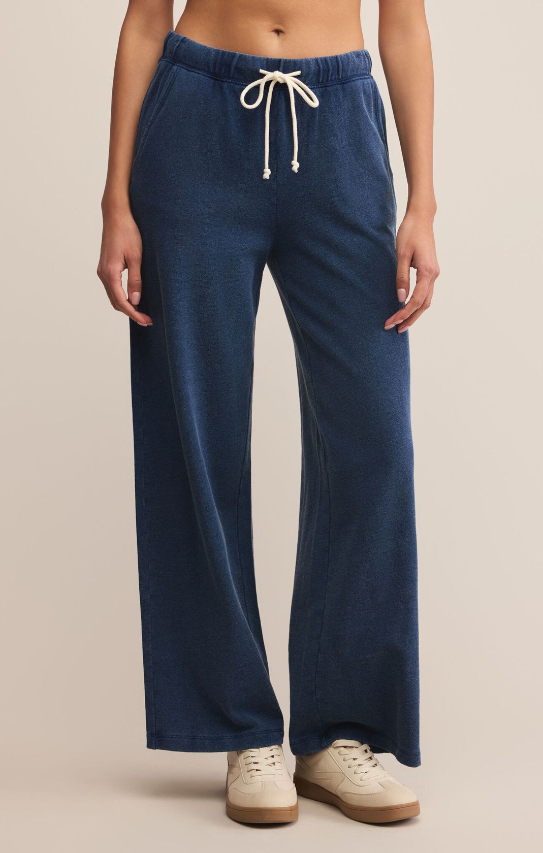Z SUPPLY: Hunter Knit Denim Pant-Indigo-4- Bottoms-Z SUPPLY-Usher & Co - Women's Boutique Located in Atoka, OK and Durant, OK