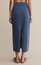 Z SUPPLY: Gail Midi Skirt-Jersey Denim-4- Bottoms-Z SUPPLY-Usher & Co - Women's Boutique Located in Atoka, OK and Durant, OK
