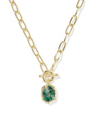 KENDRA SCOTT: Daphne Link Chain Necklace-Gold Bronze Veined Malachite-7- Jewelry-Kendra Scott-Usher & Co - Women's Boutique Located in Atoka, OK and Durant, OK