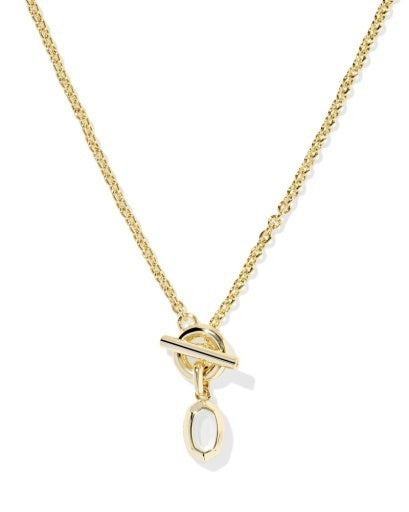 KENDRA SCOTT: Mini Elisa Toggle Necklace-Gold Ivory Mother of Pearl-7- Jewelry-Kendra Scott-Usher & Co - Women's Boutique Located in Atoka, OK and Durant, OK