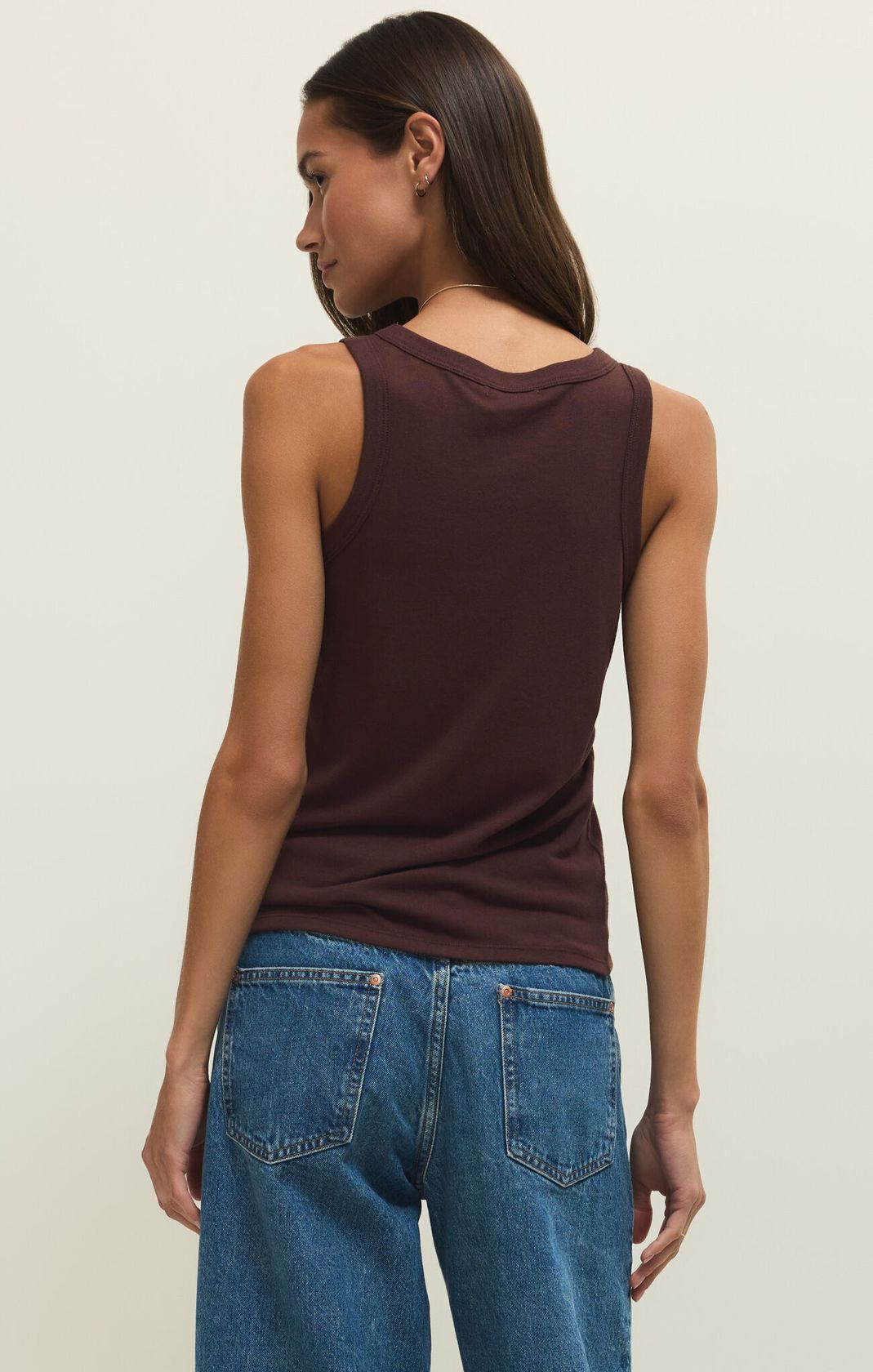 Z SUPPLY: Select Tank-Chocolate Cherry-1- Tops-Z SUPPLY-Usher & Co - Women's Boutique Located in Atoka, OK and Durant, OK