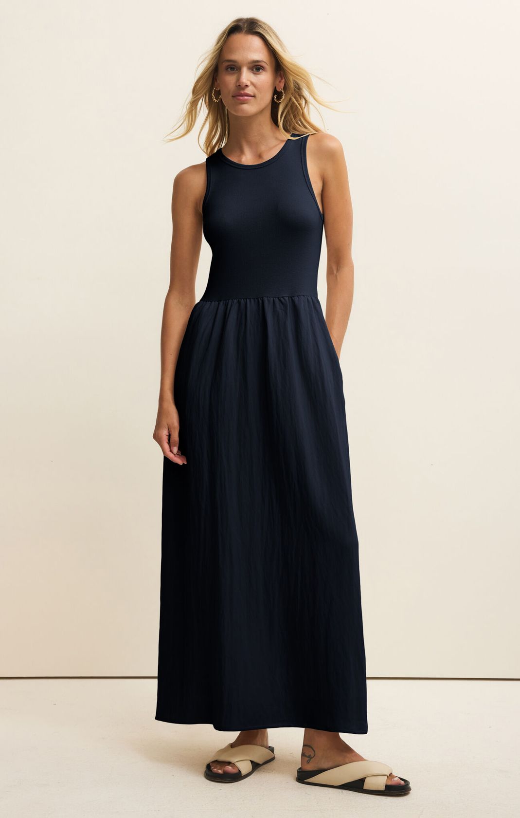Z SUPPLY: Charlotte Midi Dress-6- Dress/Romp/Jump-Z SUPPLY-Usher & Co - Women's Boutique Located in Atoka, OK and Durant, OK