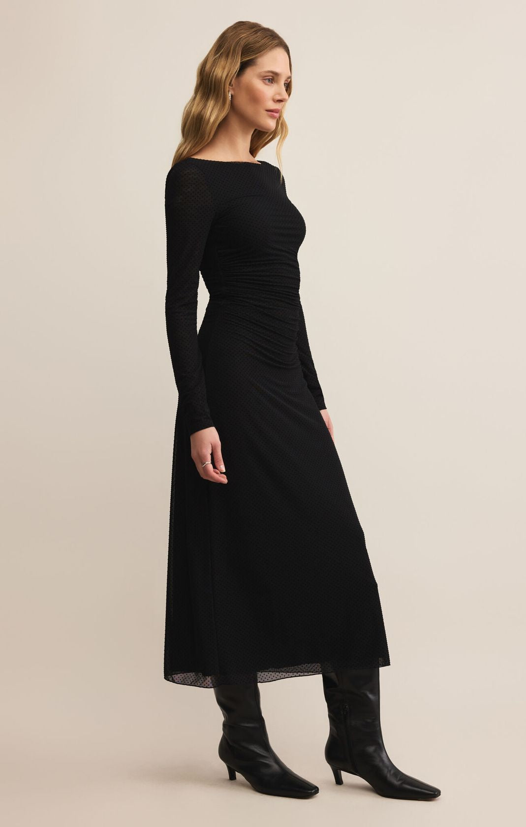 Z Supply: Spellbound Mesh Midi Dress-6- Dress/Romp/Jump-Z SUPPLY-Usher & Co - Women's Boutique Located in Atoka, OK and Durant, OK