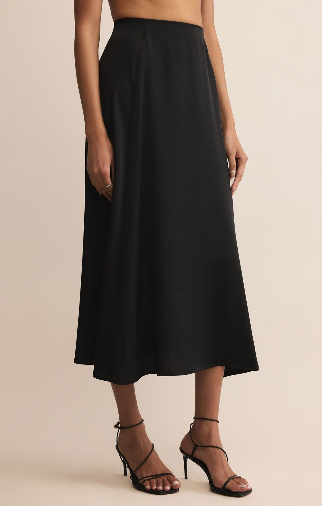 Z SUPPLY: Northpointe Midi Skirt-Black-4- Bottoms-Z SUPPLY-Usher & Co - Women's Boutique Located in Atoka, OK and Durant, OK