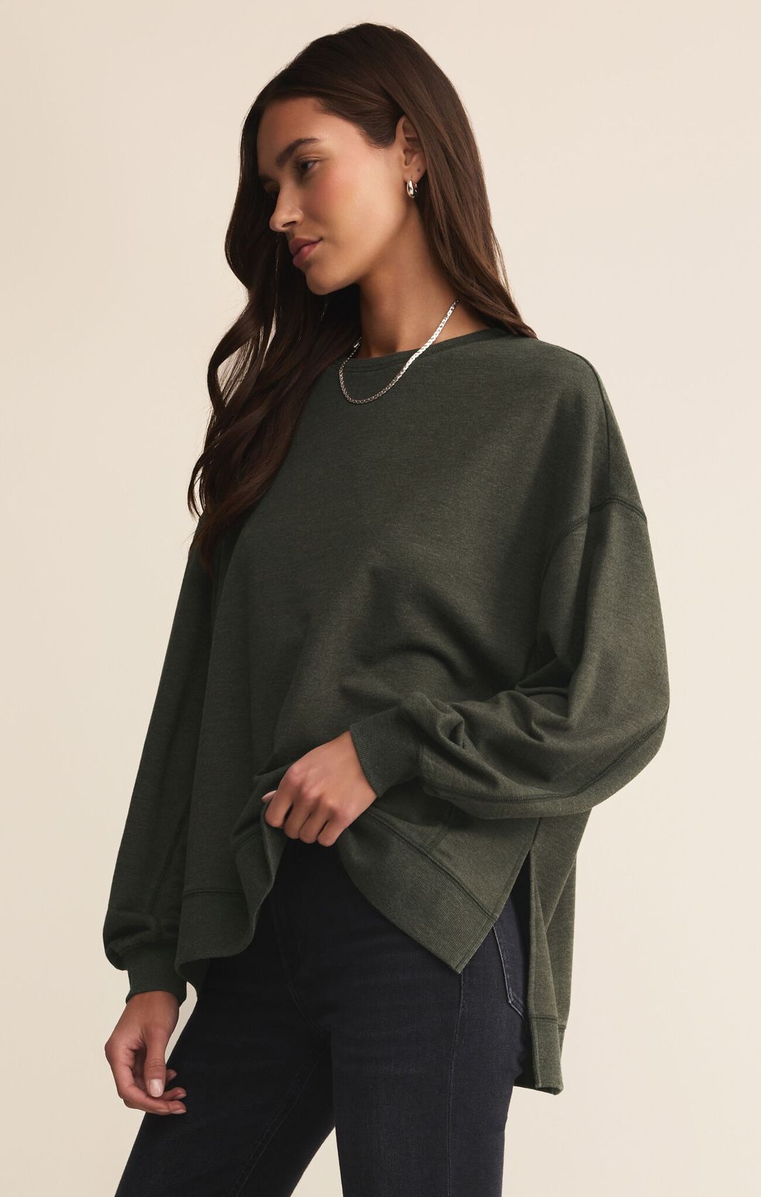Z SUPPLY: Modern Weekender-Artichoke-1- Tops-Z SUPPLY-Usher & Co - Women's Boutique Located in Atoka, OK and Durant, OK