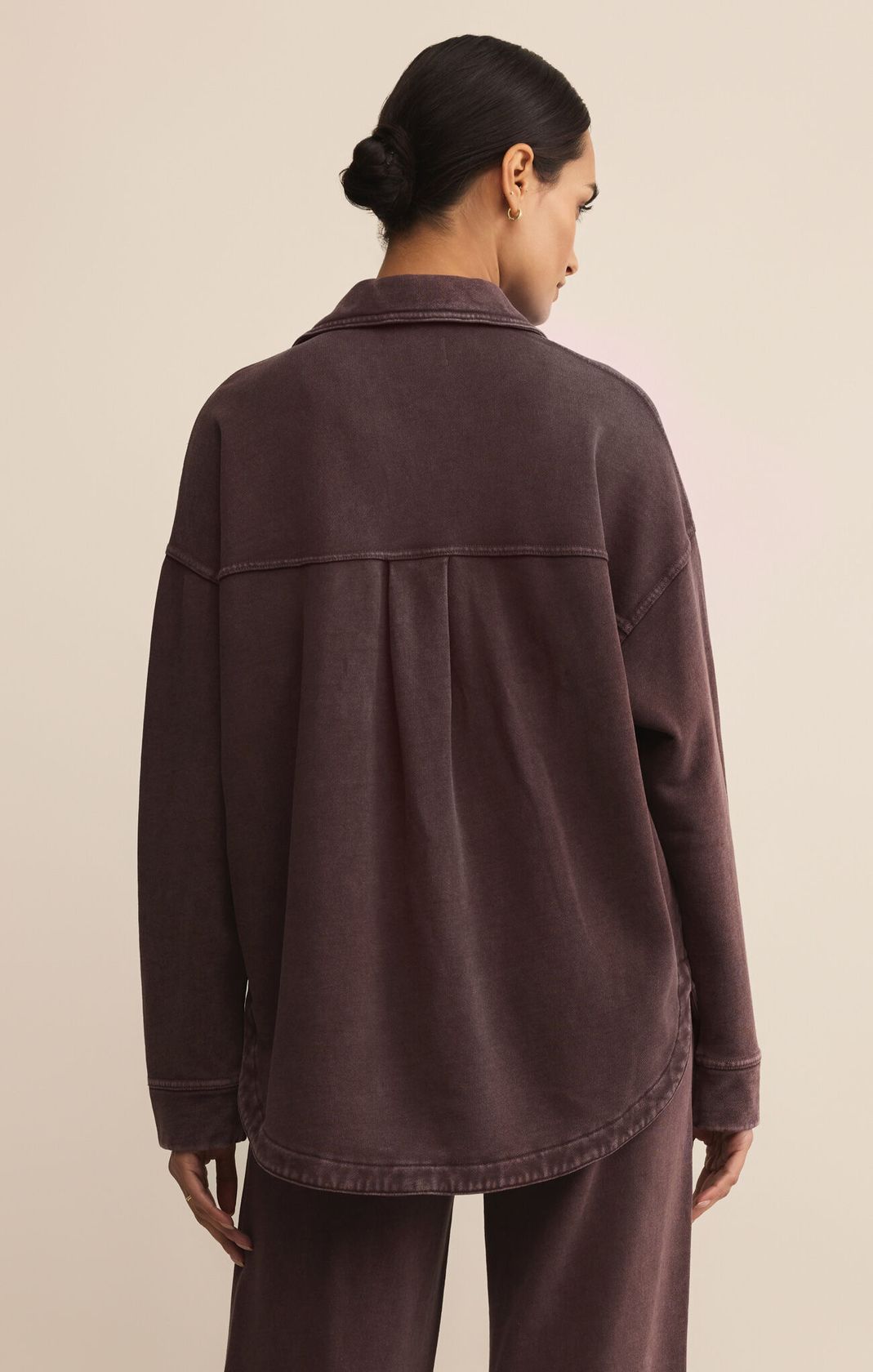 Z SUPPLY: All Day Knit Jacket-Chocolate Cherry-2- Tops Over-Z SUPPLY-Usher & Co - Women's Boutique Located in Atoka, OK and Durant, OK