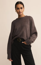 Z SUPPLY: Cirrus Cozy Sweater-Burnt Ash Heather-1- Tops-Z SUPPLY-Usher & Co - Women's Boutique Located in Atoka, OK and Durant, OK