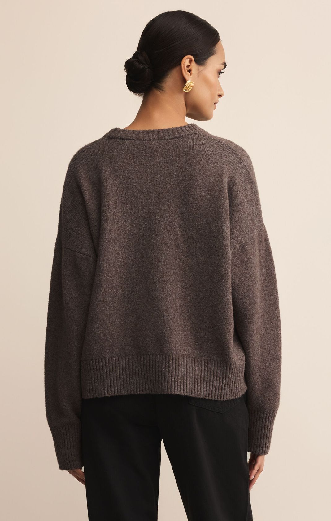 Z SUPPLY: Cirrus Cozy Sweater-Burnt Ash Heather-1- Tops-Z SUPPLY-Usher & Co - Women's Boutique Located in Atoka, OK and Durant, OK
