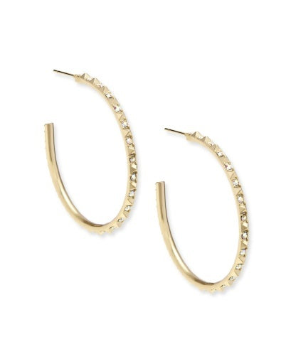 Kendra Scott: Veronica Hoop Earrings-Gold Crystal-KENDRA SCOTT-Usher & Co - Women's Boutique Located in Atoka, OK and Durant, OK