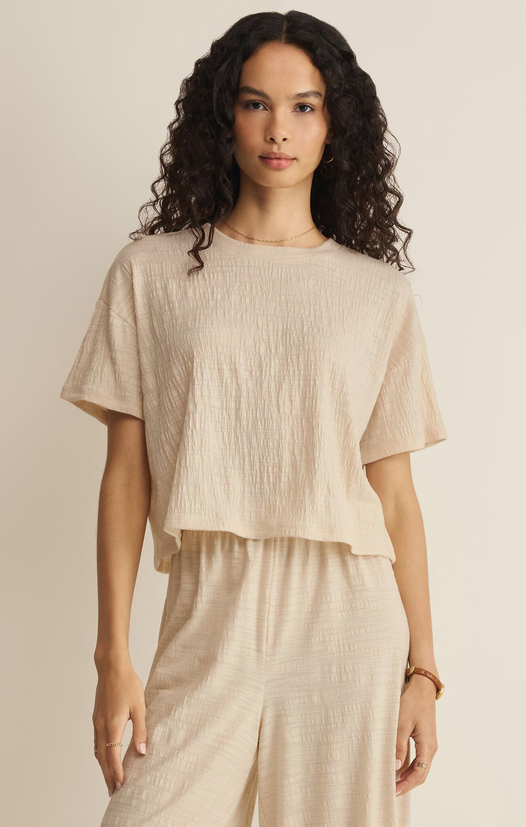 Z Supply: Sway Tee-Whisper White-1- Tops-Z SUPPLY-Usher & Co - Women's Boutique Located in Atoka, OK and Durant, OK