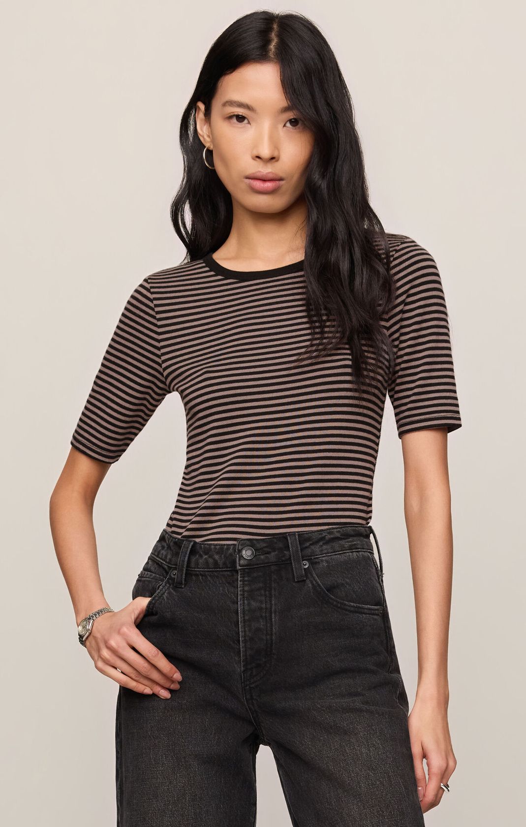 Z Supply: Freida Striped Tee-1- Tops-Z SUPPLY-Usher & Co - Women's Boutique Located in Atoka, OK and Durant, OK